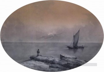 イワン・コンスタンティノヴィチ・アイヴァゾフスキー Painting - 海の上 ロマンチックなイワン・アイヴァゾフスキー ロシア